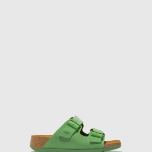 Buckle Sandals CAJA721FLY LIME GREEN
