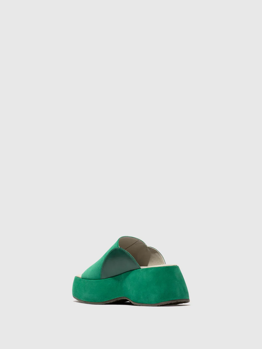Slip-on Mules BEZI078FLY GREEN/GREEN - Image 3