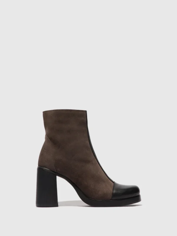 Zip Up Ankle Boots STIR985FLY BLACK/ANTHRACITE
