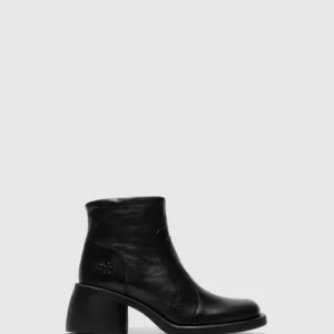 Zip Up Ankle Boots HEWI304FLY BLACK