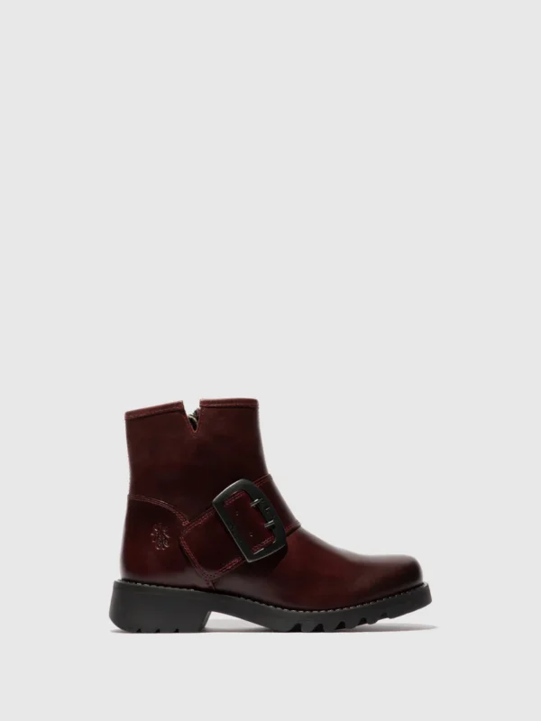 Buckle Ankle Boots RILY991FLY WINE