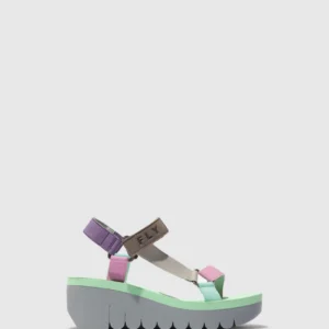 Velcro Sandals YEFA726FLY GREY/MULTICOLOR/SPEARMINT
