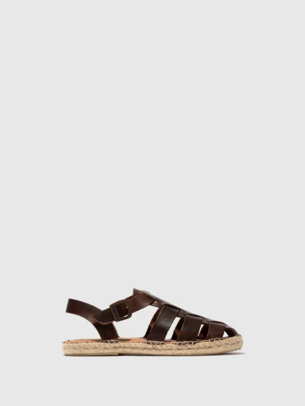 Sling-Back Espadrilles SUCH527FLY LEATHER BROWN