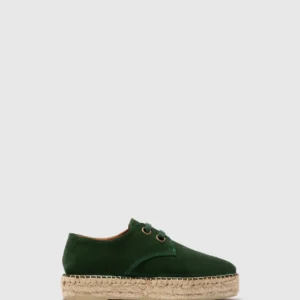 Lace-up Espadrilles PETH525FLY DARK GREEN