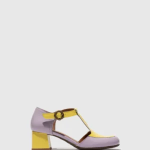 Buckle Shoes POLK457LY VIOLET/LEMON