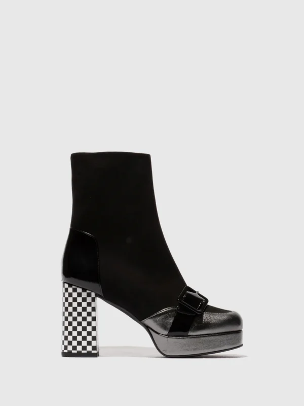 Zip Up Ankle Boots EFOL352FLY GRAPHITE/BLACK
