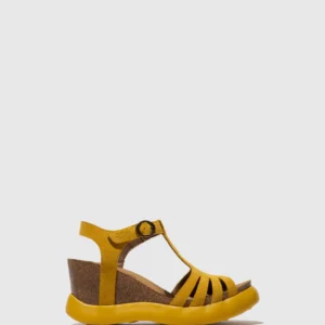 T-Strap Sandals GAIT959FLY SUEDE YELLOW