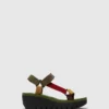 Velcro Sandals YEFA726FLY MILITARY/MULTICOLOR/ARMY GREEN