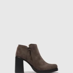 Zip Up Ankle Boots SHAR986FLY ANTHRACITE