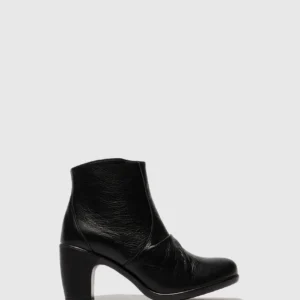 Zip Up Ankle Boots KERY330FLY VELVET BLACK