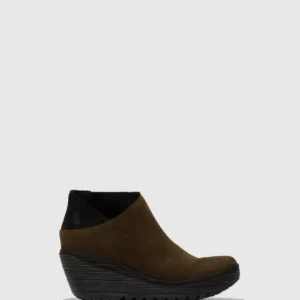 Zip Up Ankle Boots YEGO400FLY SLUDGE/BLACK