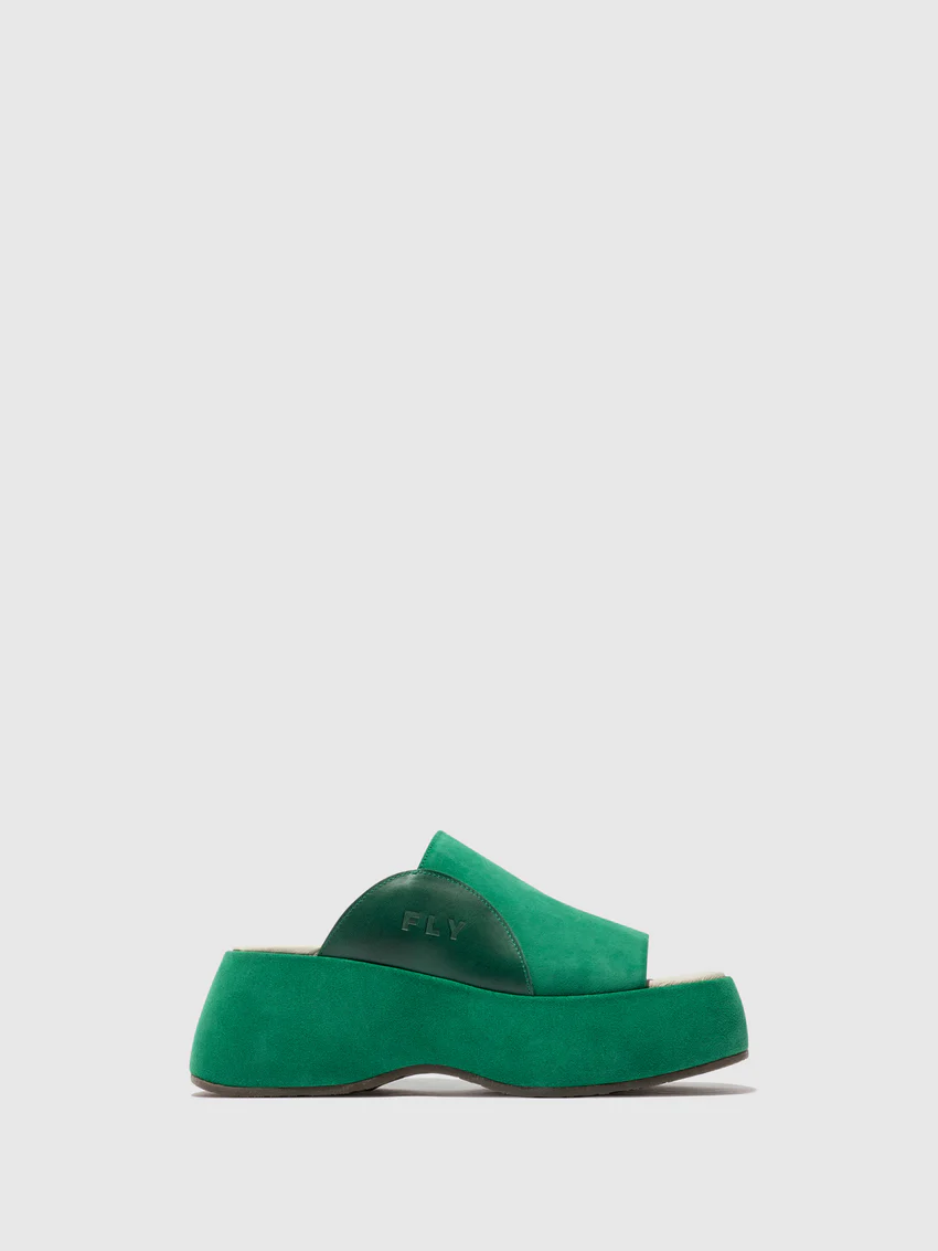 Slip-on Mules BEZI078FLY GREEN/GREEN