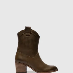 Zip Up Ankle Boots DAXI166FLY MILITARY