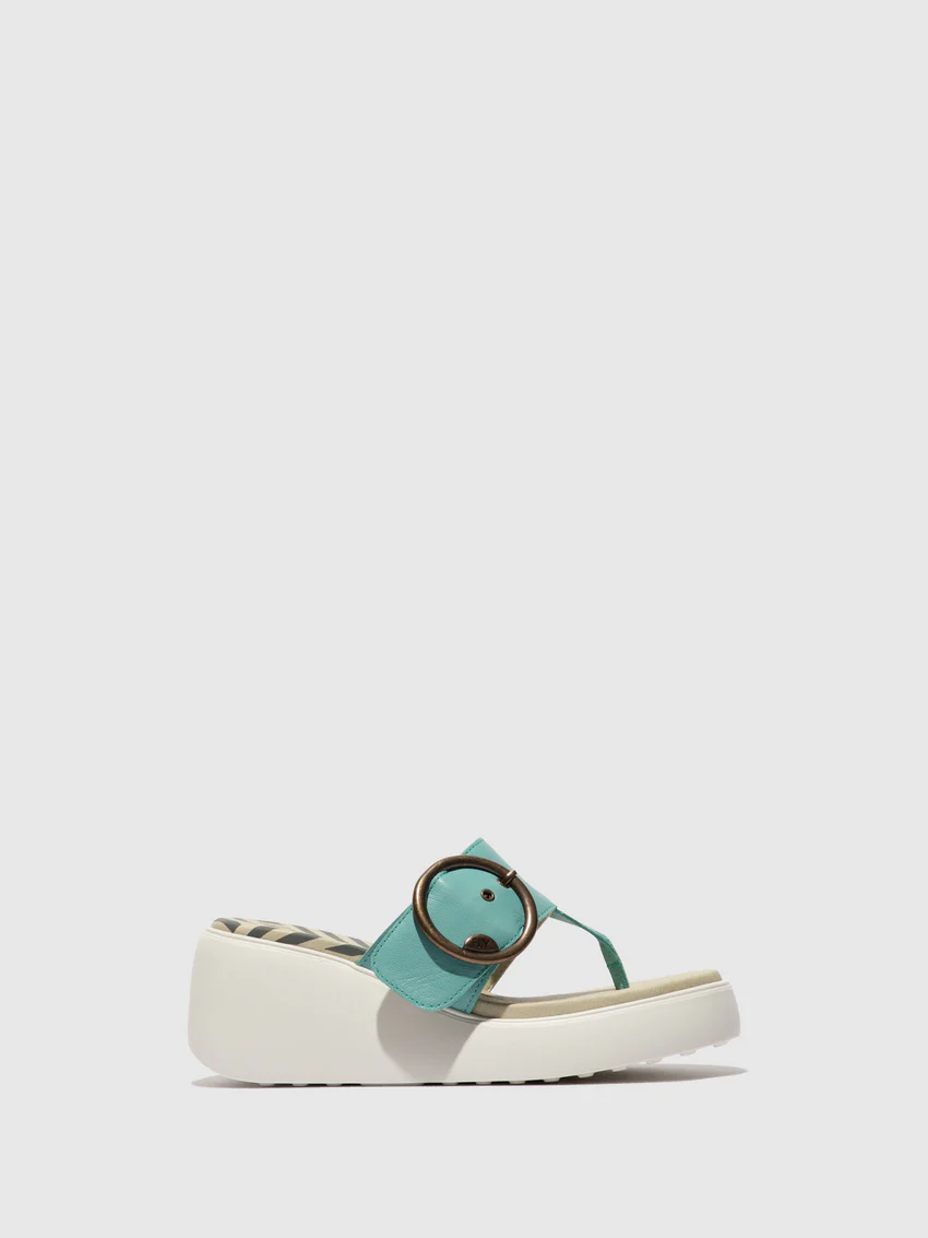 Buckle Mules DAFI938FLY TURQUOISE