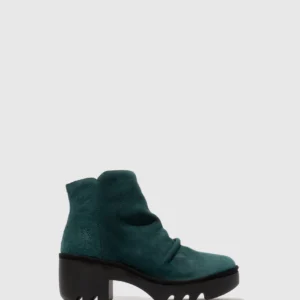 Zip Up Ankle Boots TULP592FLY PETROL