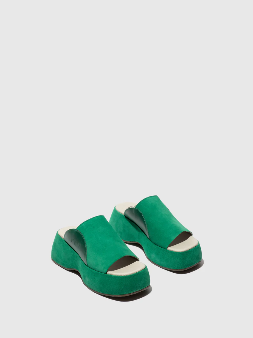 Slip-on Mules BEZI078FLY GREEN/GREEN - Image 2