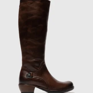 Zip Up Boots MISTRY DK. BROWN