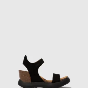 Velcro Sandals GOGO967FLY SUEDE BLACK