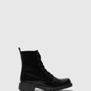Lace-up Ankle Boots ROLL113FLY BLACK