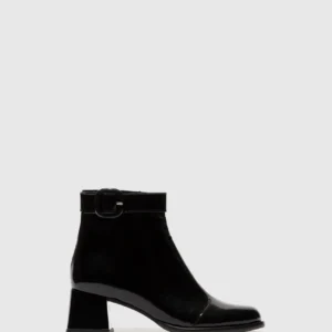 Zip Up Ankle Boots SIRT340FLY BLACK
