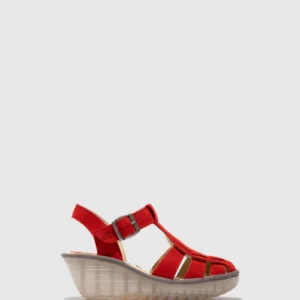 Buckle Sandals YERU619FLY SCARLET
