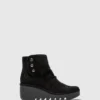 Zip Up Ankle Boots BROM344FLY OILSUEDE BLACK