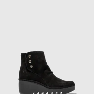 Zip Up Ankle Boots BROM344FLY OILSUEDE BLACK