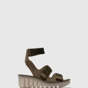 Velcro Sandals BECH474FLY KHAKI