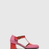 Buckle Shoes POLK457LY PINK/SCARLET
