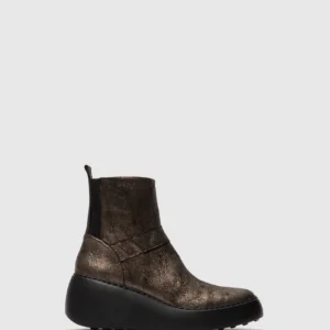 Zip Up Ankle Boots DOXE604FLY GRAPHITE