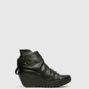Wedge Ankle Boots YAMA BLACK