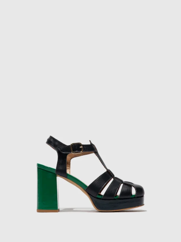 Buckle Sandals EVIT452FLY NAVY/GREEN