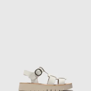 Buckle Sandals SUDY246FLY WHITE/NATURAL