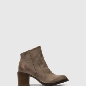 Zip Up Ankle Boots BELL061FLY TAUPE
