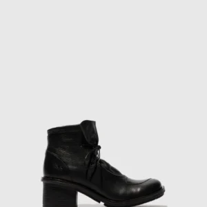 Lace-up Ankle Boots CARF307FLY BLACK