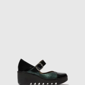 Buckle Shoes BAXE428FLY BLACK/GREEN